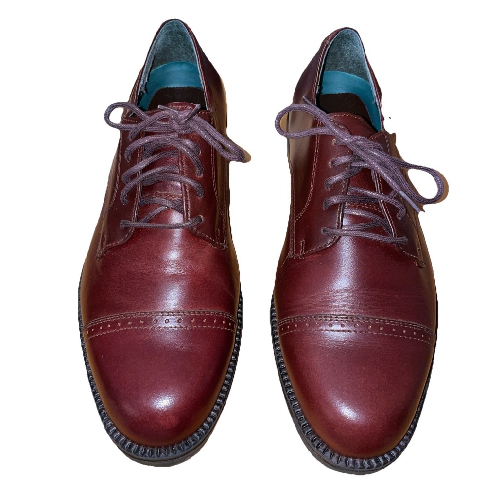 Nunn Bush Men's Leather Loafers Brown Size 9.5M‎ Lace Up Dress Shoes